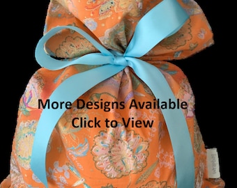Gift bags, Gift wrapping, fabric bags, fabric gift bags, environmentally friendly, reusable fabric gift bags