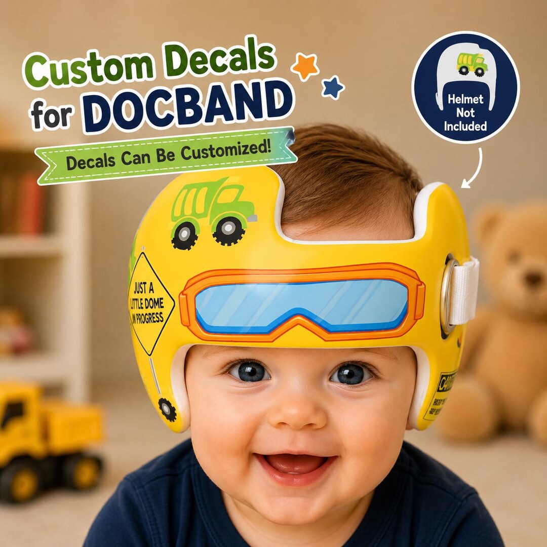 Buy 2 Get 1 FREE Decal | Construction Baby Helmet Decals | Personalized ...