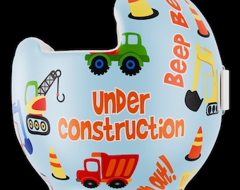 Tiny Builder: Construction-Themed Baby Helmet Decoration for cranial helmet, doc band, star helmet, for boys and girls