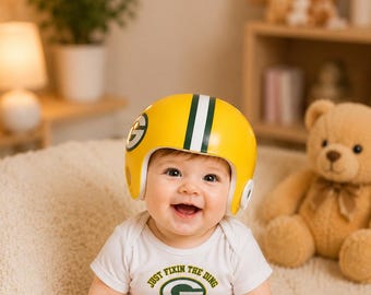Green & Gold Football Helmet Cranial Helmet Decal | Stickers