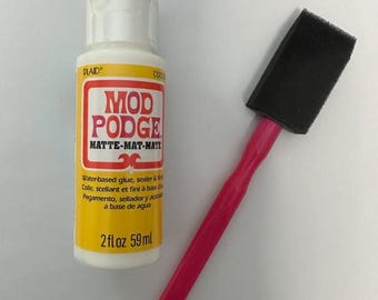 mod podge en borstel voor doc-band, schedelhelm, hangerhelm, starband-decoratie