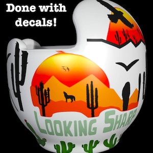 Personalized Just Southwest of Heaven Design for Doc Band, Cranial Helmet, and Hanger Helmet with fast shipping