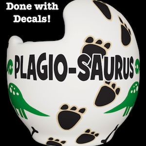 Personalized doc band decals | Dinosaur | Plagio Saurus | For Cranial helmet, Star helmet, Hanger helmet | With fast shipping
