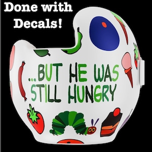 Personalized Doc Band Decals | Very Hungry Caterpillar | Stickers for Cranial helmet, Star band, Hanger Helmet,  Plagiocephaly , flat head