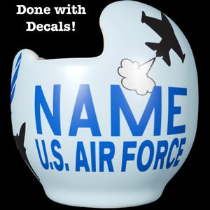 Sky High Patriotism: Personalized  Baby Cranial Helmet, Doc band, Hanging helmet, Star helmet Decoration Inspired by US Air Force