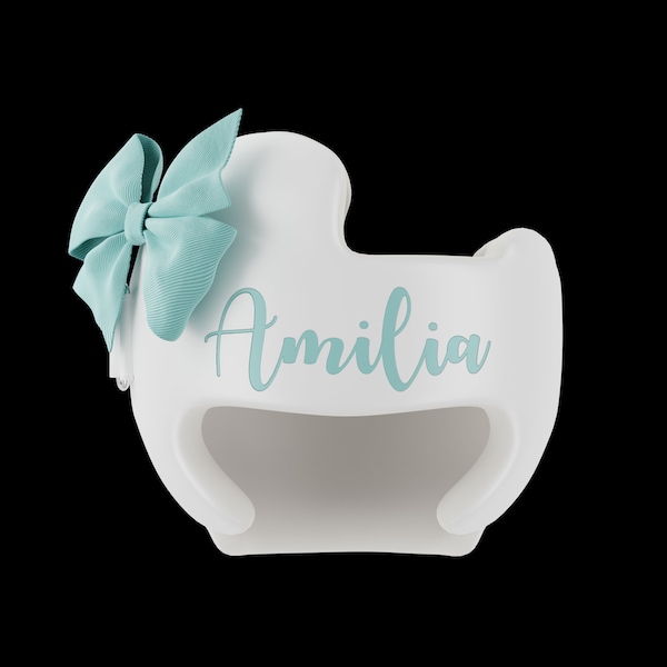 custom name with fabric  bow for cranial helmet, doc band, starband, decoration, stickers