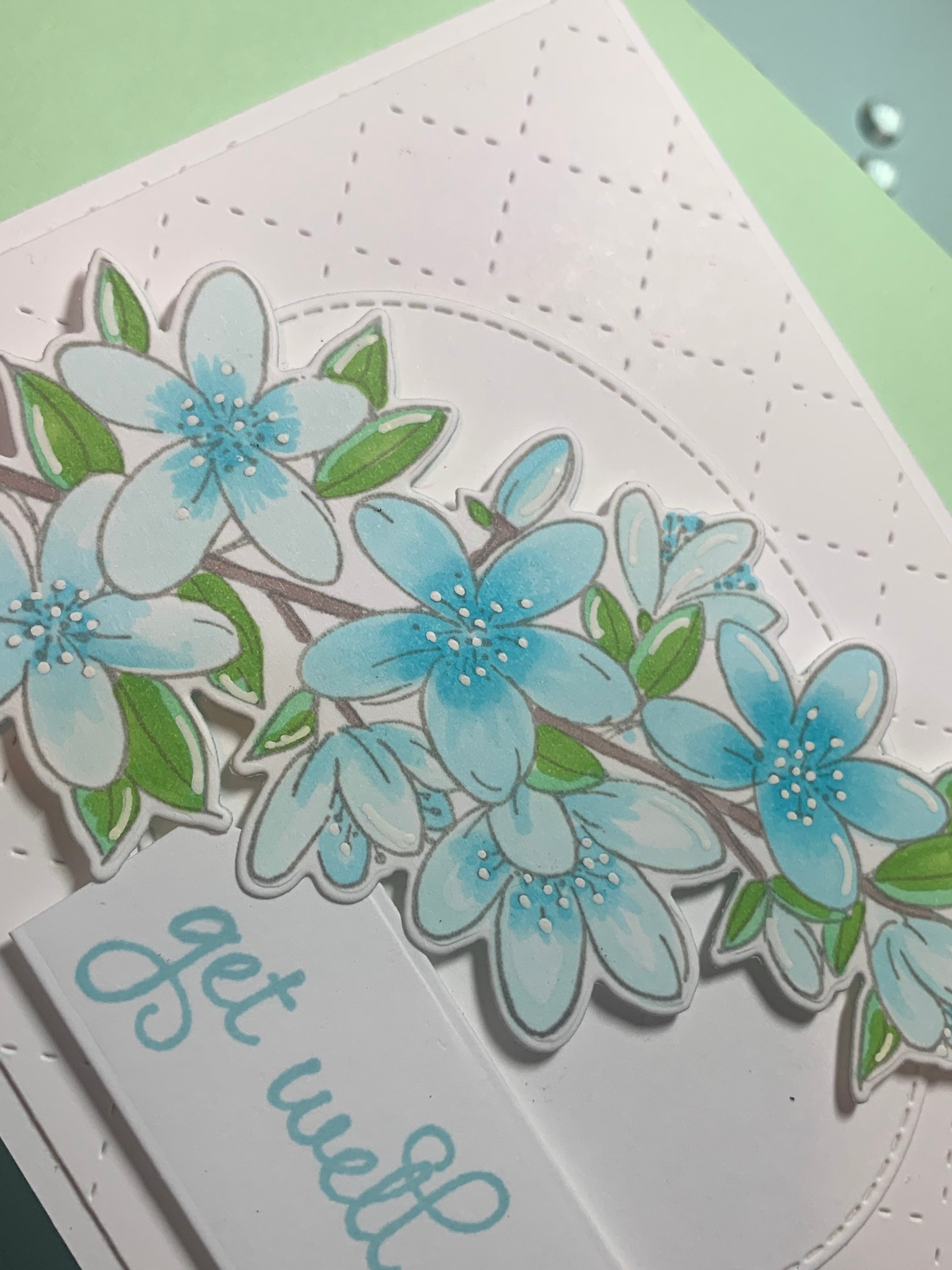 Blue and White Get Well Card - Etsy