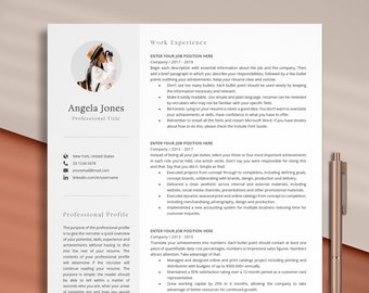 Resume Template Word, Resume and Cover Letter Template, Cv Template Simple, Cv Template Word, Creative Resume Template, Lebenslauf Vorlage