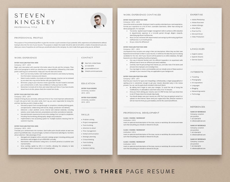 CV Template Word CV Template Professional Resume Template Mac CV Template With Photo Resume Template Word Lebenslauf Vorlage Cv Design