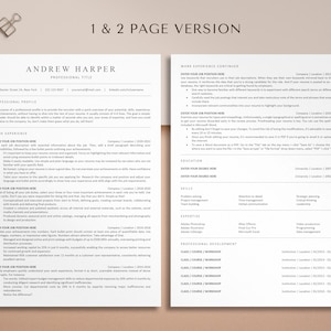 K&ouml;nnte beinhalten: Eine zweiseitige Lebenslaufvorlage mit minimalistischem Design. Der Lebenslauf ist f&uuml;r Andrew Harper, der ein Profi ist. Der Lebenslauf enth&auml;lt Abschnitte f&uuml;r das berufliche Profil, Berufserfahrung, Ausbildung, Expertise und berufliche Entwicklung. Der Lebenslauf ist mit einem sauberen und modernen Layout formatiert.