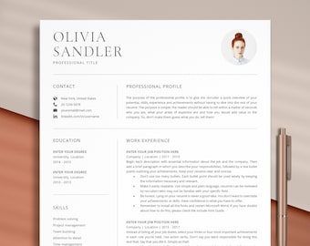 Cv Template Professional, Resume Template Word, Cv Template With Photo, Modern Resume Template, Lebenslauf Vorlage, Cv Template Word