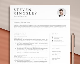 Modèle de CV avec photo, modèle de CV Word, Lebenslauf Vorlage, conception de CV, modèle de CV Mac, modèle de CV professionnel, modèle de CV Word