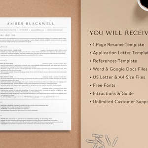 College Resume Template for High School Students, Student Resume Template Word & Google Docs, College Application Resume High School Resume image 4
