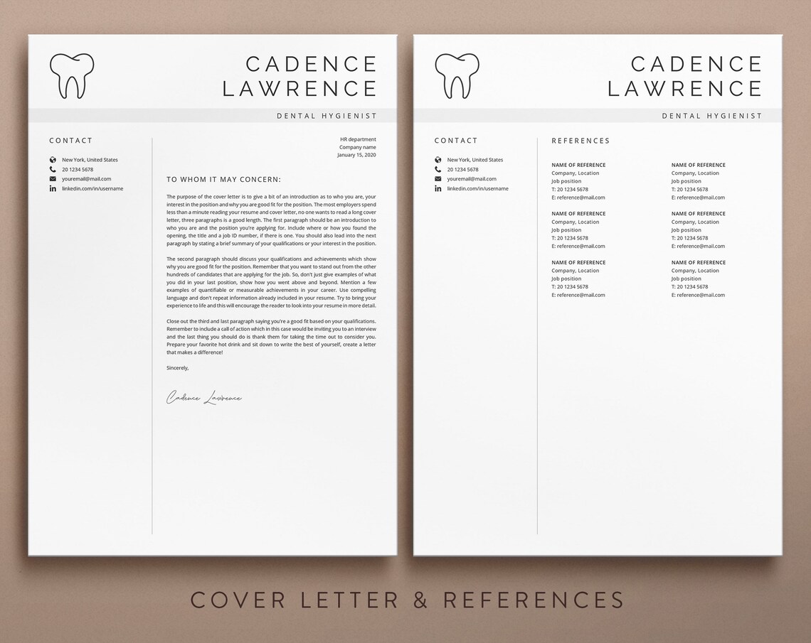 Dental Resume Template Cv Template - Il 1140xN.3604377487 H779 