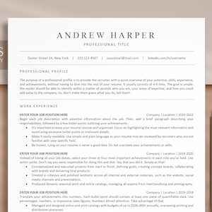 ATS Resume Template Word, Pages, Google Docs, ATS Friendly Resume Template, Google Docs Resume Template, Professional Resume Template Word