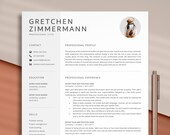 Creative Resume Template, Cv Template With Photo, Cv Resume Template, Professional Resume Template, Modern Resume Template Word, Lebenslauf