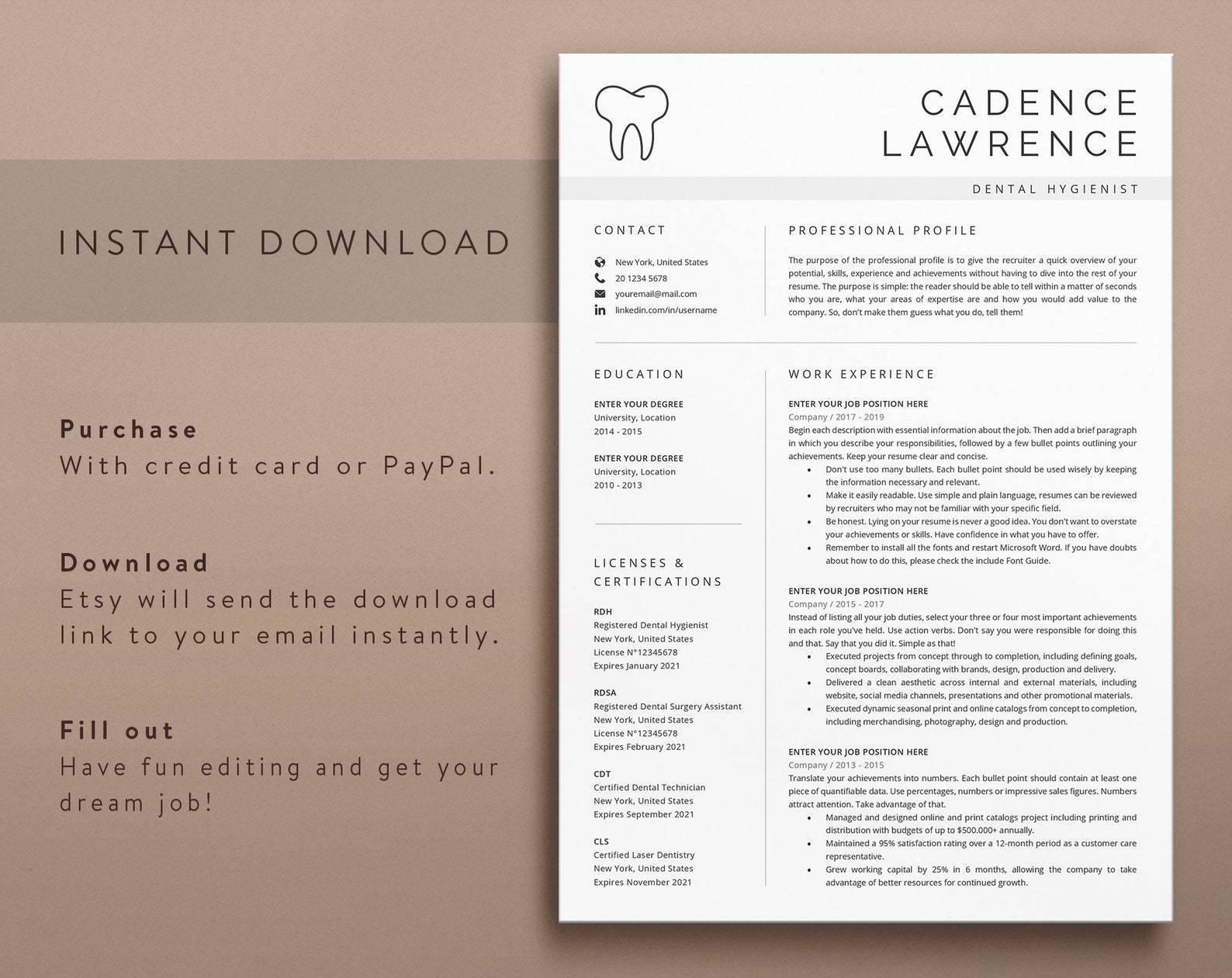 Dental Resume Template Cv Template - Il 1588xN.3556743096 3qri 