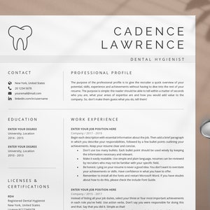 Dental Resume Template, Cv Template Professional, Dental Technician Resume, Dental Hygienist Resume Template Word, Dentist Resume Template