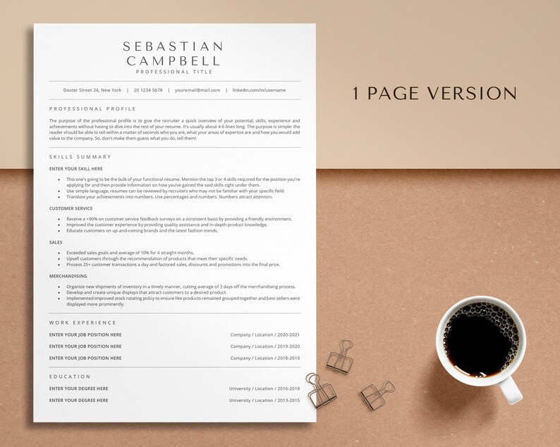 Functional Resume Template ATS - Il 794xN.4594955210 Apsz 