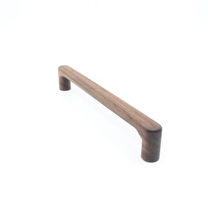 Walnut furniture handle 255 rounded design narrow various lengths. Natural, decoration, kitchen, cupboard, drawer, handle for fronts, IKEA, handle