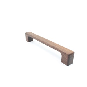 Walnut furniture handle 253 with curves in various lengths. Natural, decoration, kitchen, cupboard, drawer, handle for fronts, IKEA, solid, wooden handle