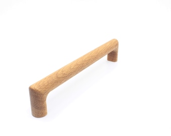 Tirador para mueble de roble 552 varias longitudes. Tirador decorativo natural para cajón de armario de cocina, tirador de madera para frentes