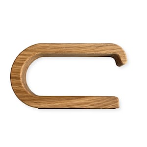Porta carta igienica in rovere dal design rotondo. Decorazione naturale per porta carta igienica da bagno porta carta igienica in legno rotondo