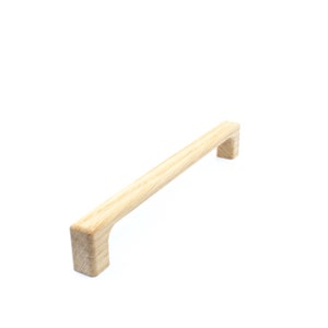 Oak furniture handle 254 with curves narrow various lengths. Natural decoration kitchen cupboard drawer handle for fronts IKEA solid wood wooden handle