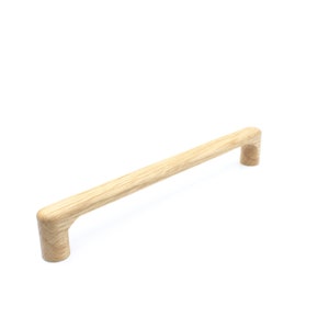 Oak furniture handle 255, rounded design, narrow, various lengths. Natural, decorative, kitchen, cabinet, drawer, handle for fronts, IKEA, handle, wood
