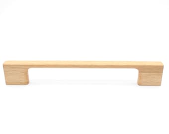 Eiche Möbelgriff 569 sehr schmal in versch. Längen. Natur Deko Küche Schrank Schublade Griff für Fronten IKEA Küchengriff Holzgriff