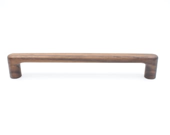 Walnut furniture handle N255 rounded design narrow various lengths. Nature, decoration, kitchen, cupboard, drawer, handle for fronts, IKEA, handle