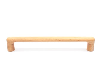 Buche Möbelgriff B255 abgerundetes Design schmal versch. Längen. Natur, Deko, Küche, Schrank, Schublade, Griff für Fronten, IKEA, Griff