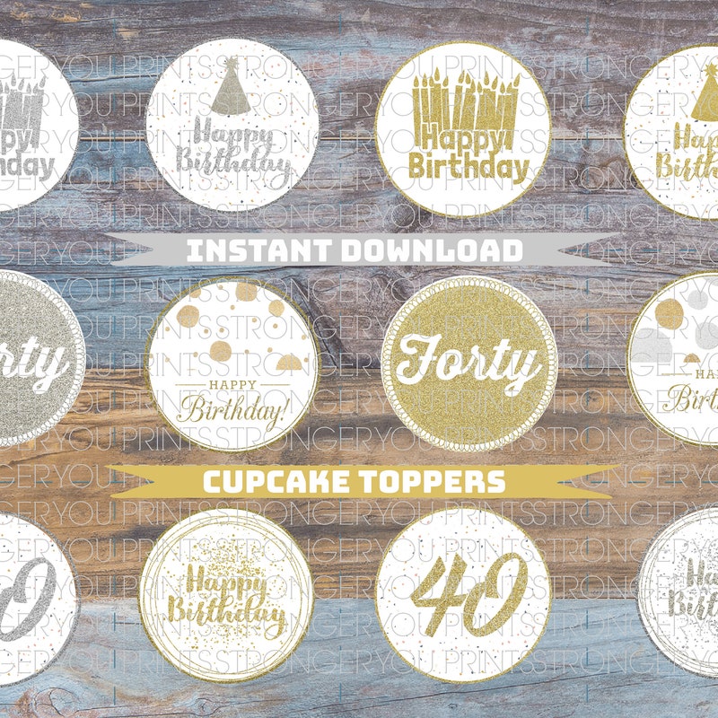 40th Printable Etsy