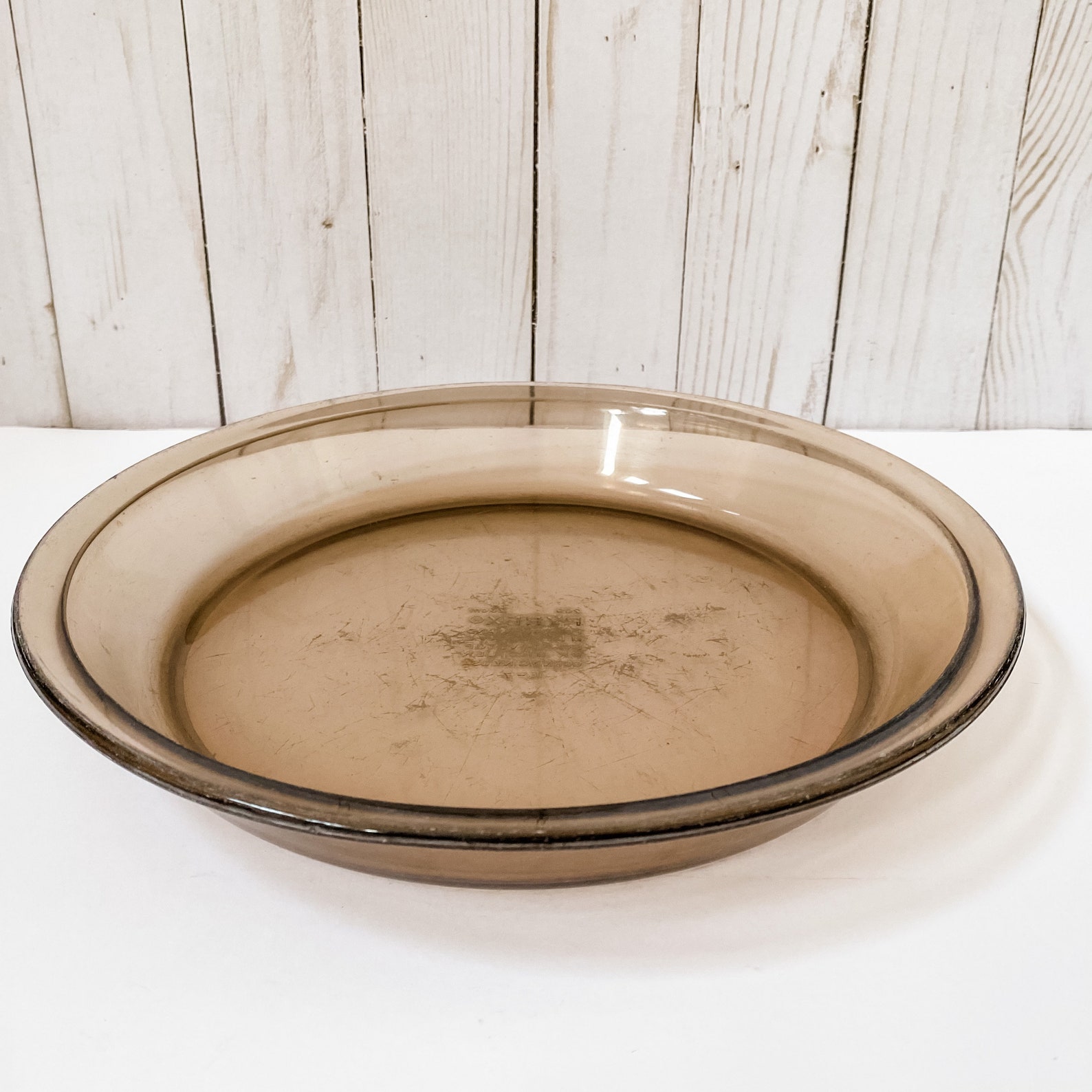 Set of three amber Pyrex pie plates 209 brown Pyrex pie Etsy