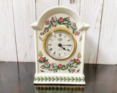 Portmeirion China Clock, Made in Britain clock with butterflies, vintage Port Meirion clock, Veronica Portmeirion, flower clock, china clock