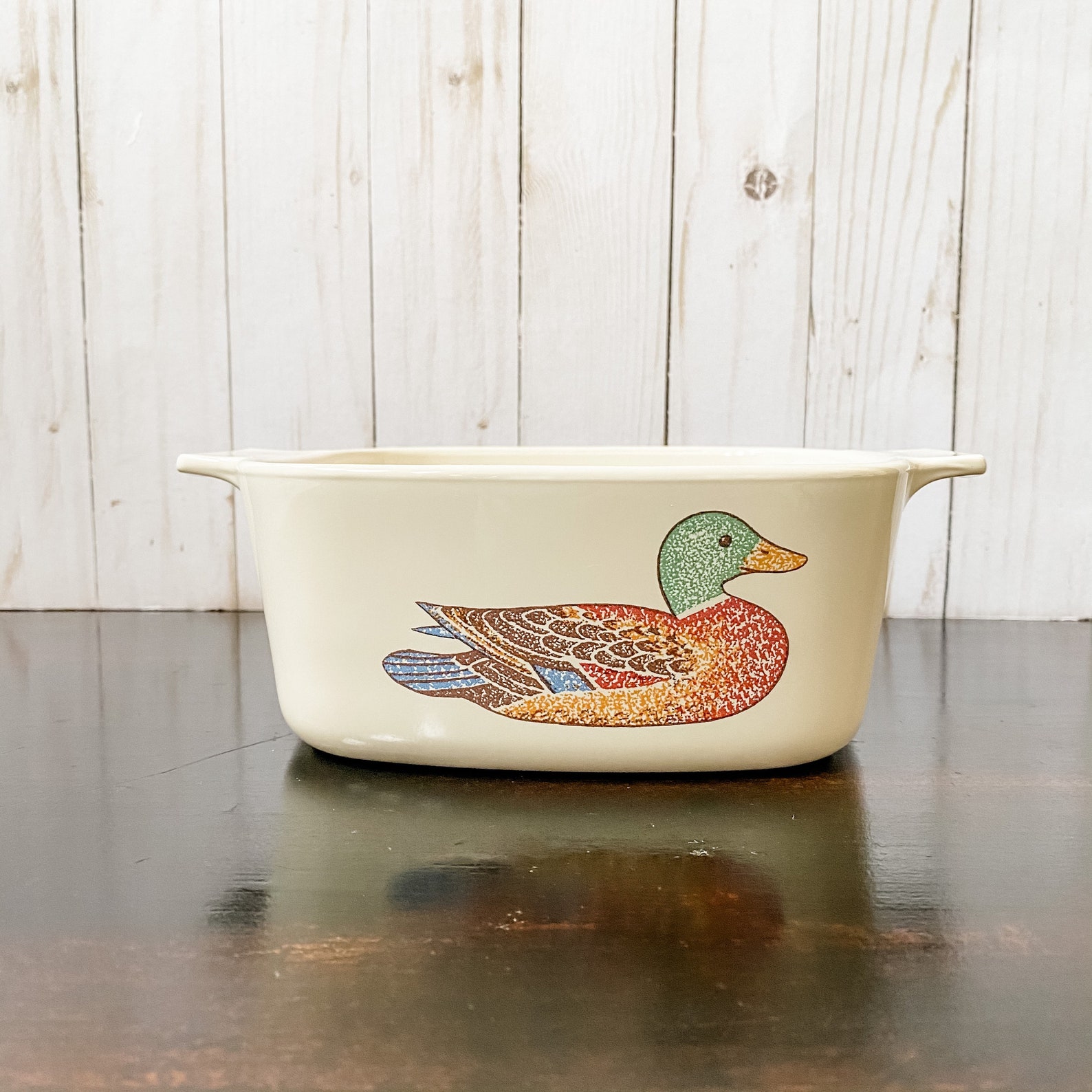 Cute Duck Ceramic Baking Dish, 10x7 In Oven Safe Casserole Pan