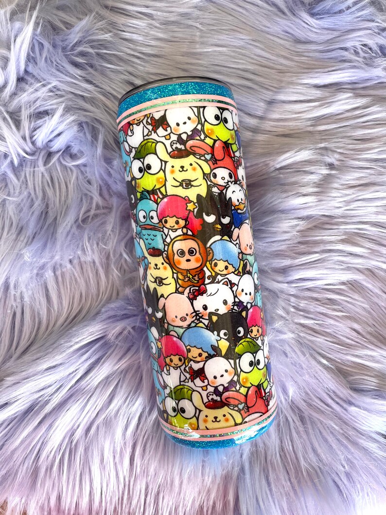 Sanrio tumbler glitter tumbler cute tumbler cartoon Etsy