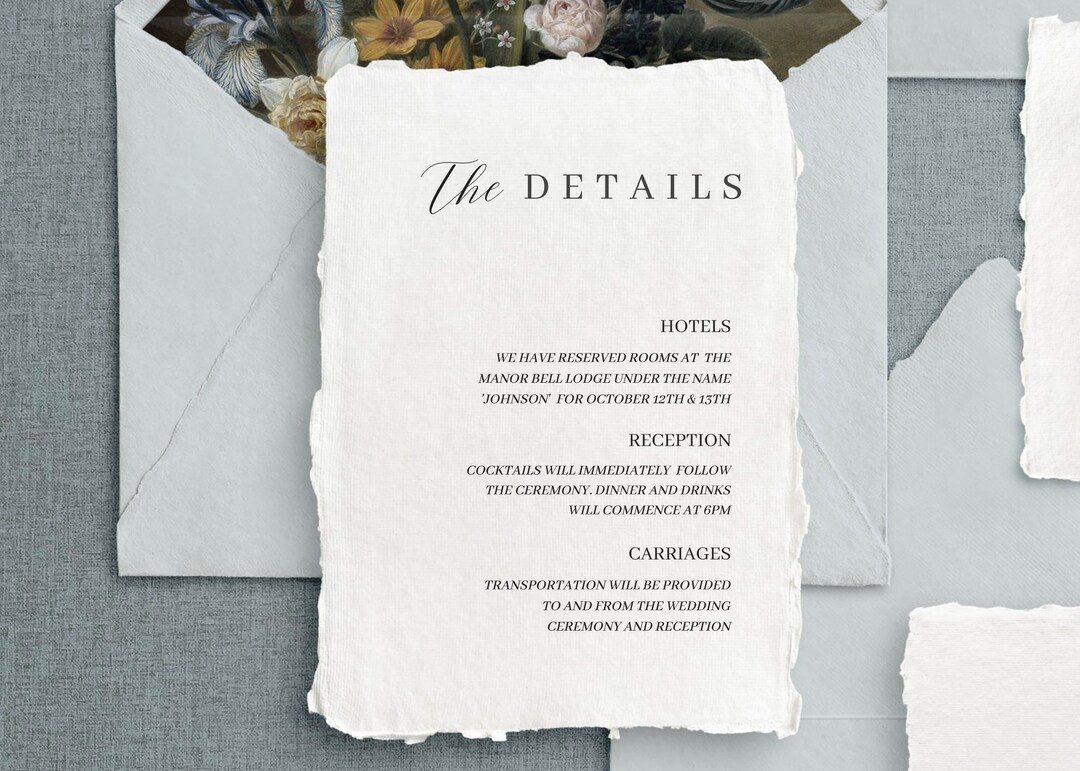 Custom Deckled Edge Invitations, Save the Dates, Poems, and More ...