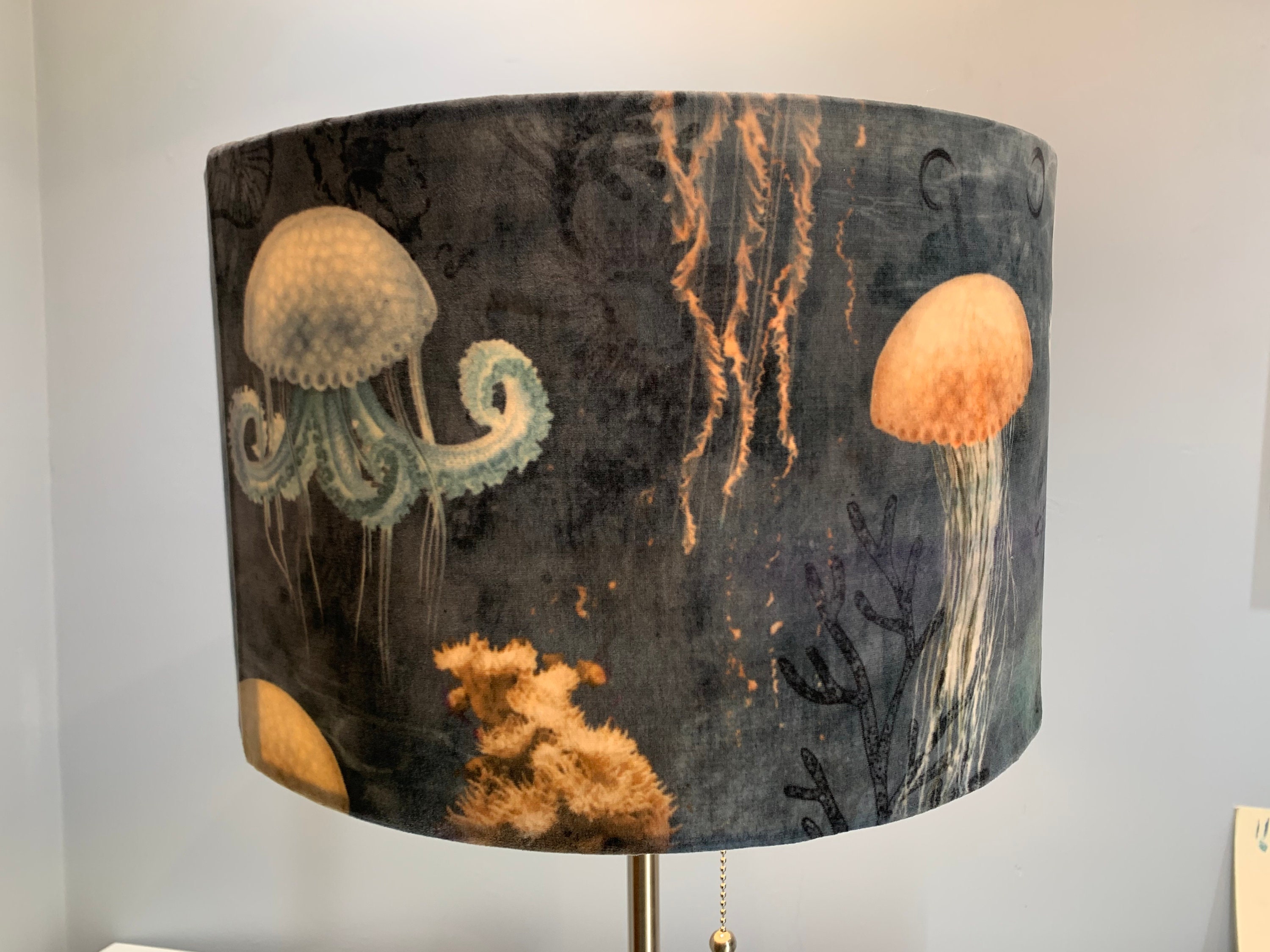 Velvet Jellyfish Sea Drum Lampshade All Sizes Etsy