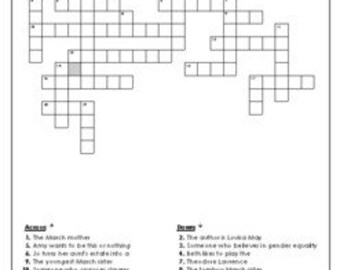 ¡Crucigrama de mujercitas!