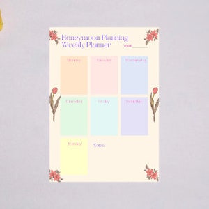 Honeymoon Planner Bundle, Budget Tracker, Honeymoon Checklist PDF, Printable Planner, Packing List, Itinerary