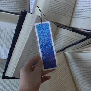 Blue night sky bookmark