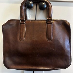 Bolso/maletín vintage auténtico Coach de mediados de los 70 en caoba NYC Slim Satchel Bag