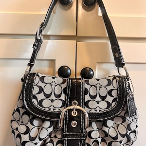 Coach Soho Y2K Signature Buckle Large Shoulder Bag Black