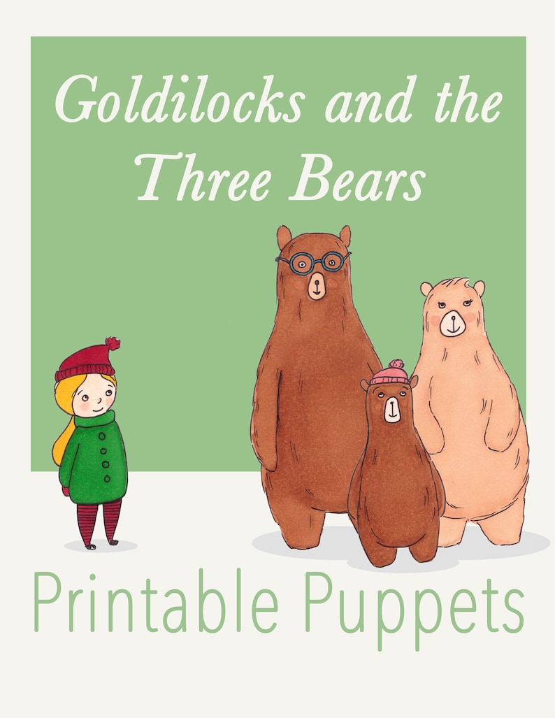 Printable Puppets, at Home Activity, "goldilocks and the Three Bears ...