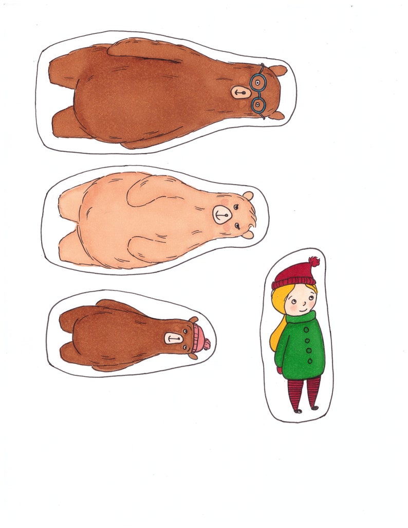 Printable Puppets, at Home Activity, "goldilocks and the Three Bears ...