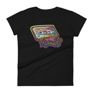 Camiseta feminina de manga curta Fita Mista