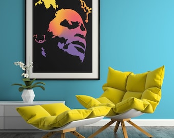 James Brown Soul Music Canvas Print | Retro 70s Funk Band Poster