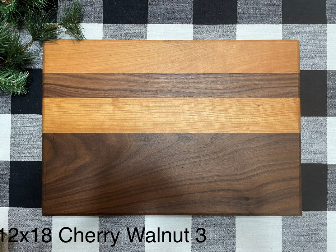 Handmade Wooden Cutting Board: Cherry Walnut Charcuterie Board - Etsy