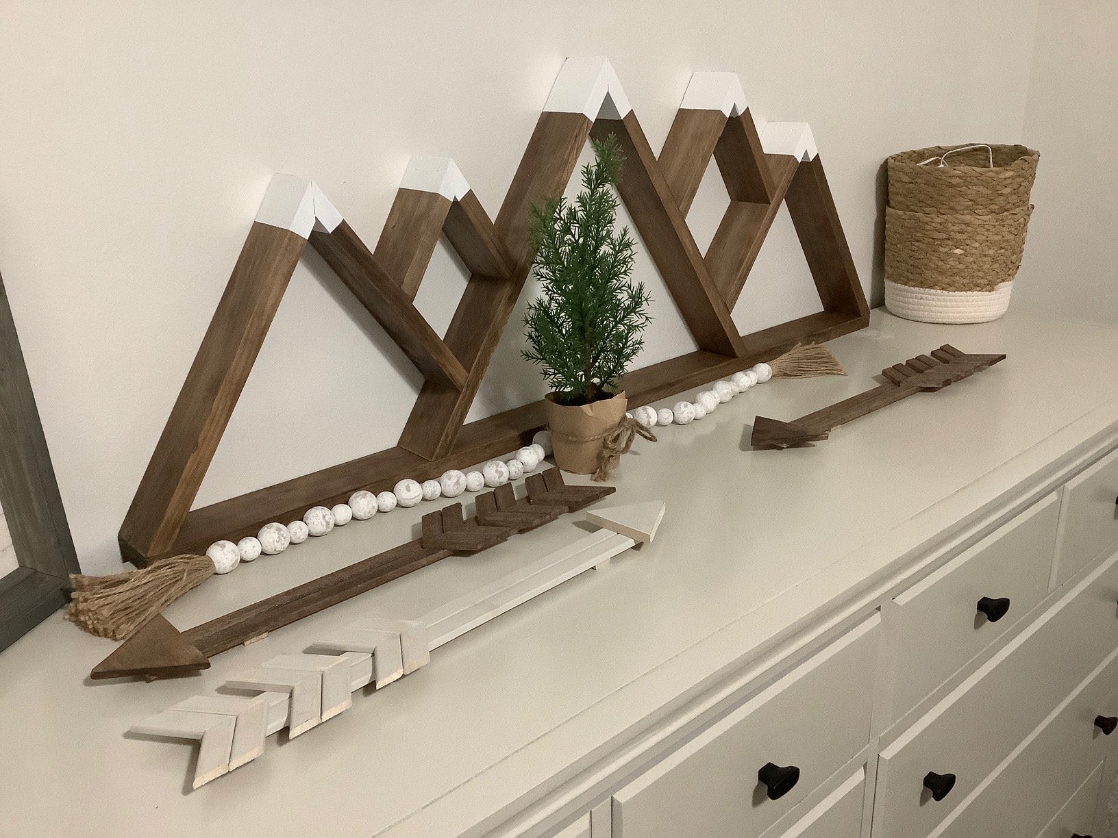 5 Peak Mountain Shelf Etsy